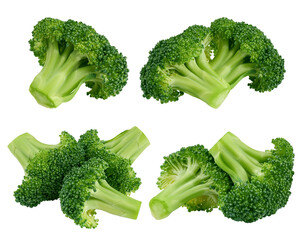 Broccoli isolated on white background, clipping path, full depth of field