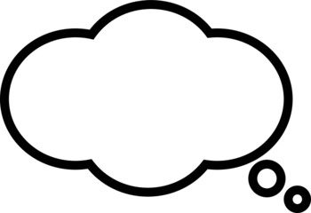 An isolated speech bubble vector icon