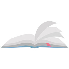Vector illustration of an open book isolated on a white background.Book for reading.