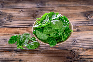 Fresh Spinach in a bowl