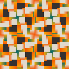 Pop Art Aesthetics Abstract Vector Pattern With Weird Geometric Shapes And Bizarre Artistic Forms