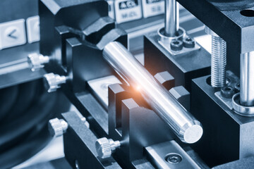 Operator inspection dimension metal parts by CMM after machining process in industrial factory....