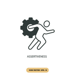 assertiveness icons  symbol vector elements for infographic web - obrazy, fototapety, plakaty