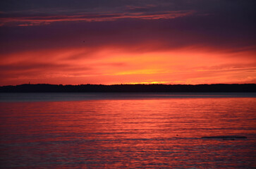 Obraz premium Sonnenuntergang am See