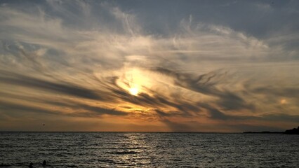 sunset on the beach