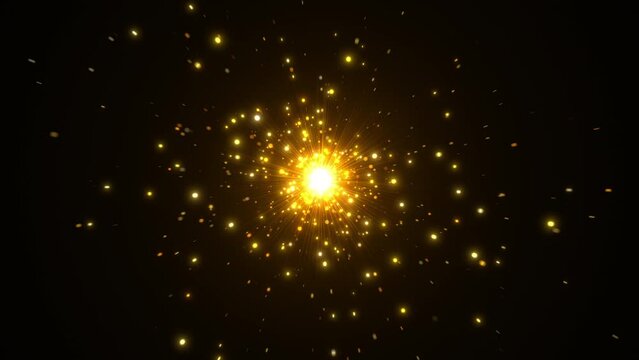 particle explosion gold