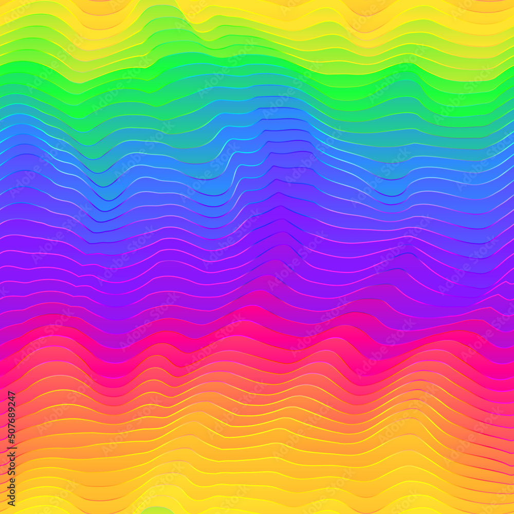 Wall mural Rainbow gradient line. Seamless texture