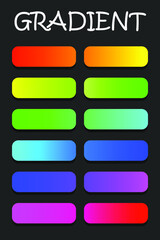 Bright colors. Gradient. Multicolored gradient. Set of vector gradients