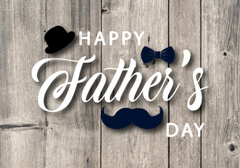 Happy Fathers Day calligraphy light banner. Happy father`s day vector lettering background.