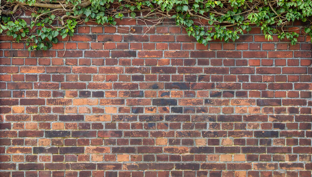 texture of old red brick wall background © agrus