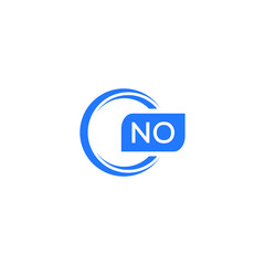 NO 2 letter design for logo and icon.NO monogram logo.vector illustration with black background. - obrazy, fototapety, plakaty
