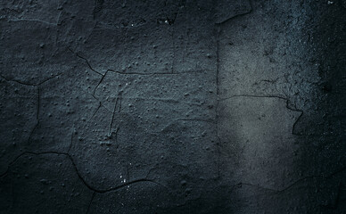 Fototapeta na wymiar Rock surface with cracks. Black texture. Stone background. Dark marble. Rock texture. Rock pile. Paint spots wall. Grunge Rough structure. Abstract texture.