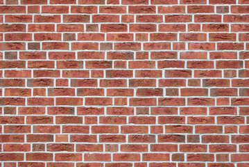 texture of old red brick wall background	

