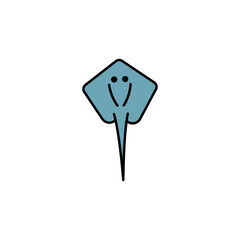 stingray line icon. signs and symbols can be used for web, logo, mobile app, ui, ux