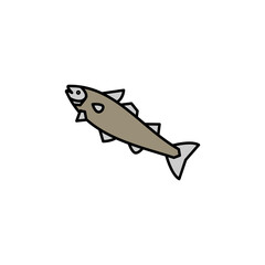 cod, fish line icon. signs and symbols can be used for web, logo, mobile app, ui, ux