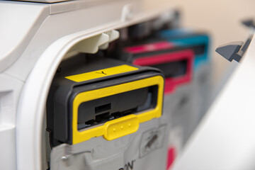 Ink tanks for printing in the printer. An inkjet printer.