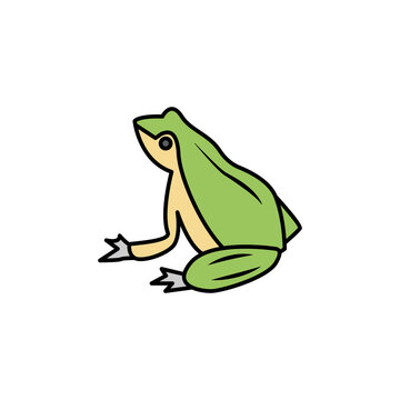 frog line icon. signs and symbols can be used for web, logo, mobile app, ui, ux