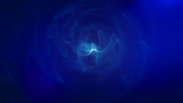 Thinking machine processing big data. Metaverse abstract background. Cloud computing concept.