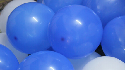 blue and White balloons 