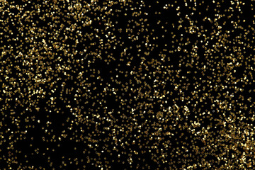 Gold glitter confetti abstract background, luxury New Year backdrop with golden dust.
