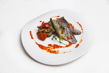 fish  on white background