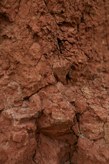 Texture of dry clay and earth close up. 