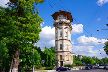 Moldova, Chisinau, 05.23.22. View of the old water tower.