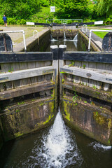 Fototapeta na wymiar locks on the canal