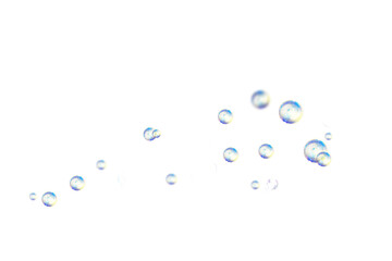 Bubbles Photoshop Overlays, Realistic Soap air bubbles Photo effect, png - obrazy, fototapety, plakaty