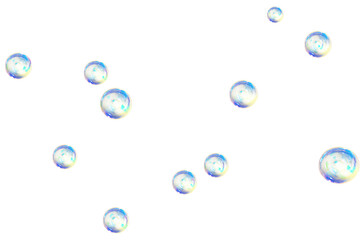 Bubbles Photoshop Overlays, Realistic Soap air bubbles Photo effect, png