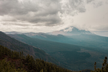 clouds over the mountains
