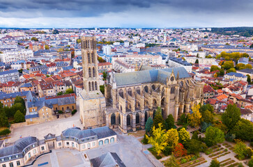 Fototapeta premium Famous gothic cathedral in Limoges city in France, Europe