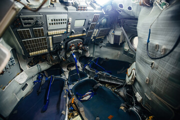 The descent space capsule of the spaceship 
