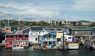 Approaching floating village in Fishermans wharf from Kingston Street