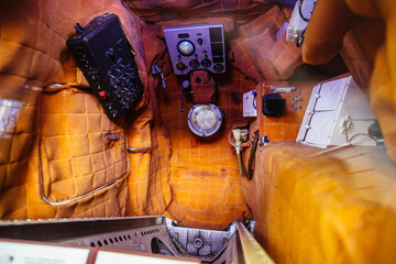 The descent space capsule of the spaceship 