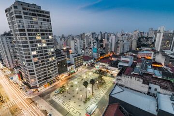 Fototapeta premium Avenida Francisco Glicério e Largo do Rosário no centro de Campinas, SP, Brasil