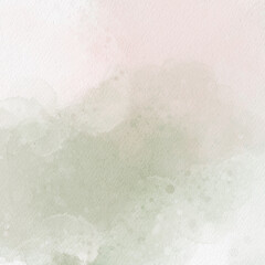 Abstract bright green and soft pink watercolor background. Watercolor background for invitations, cards, posters. Texture, abstract background, color splashing