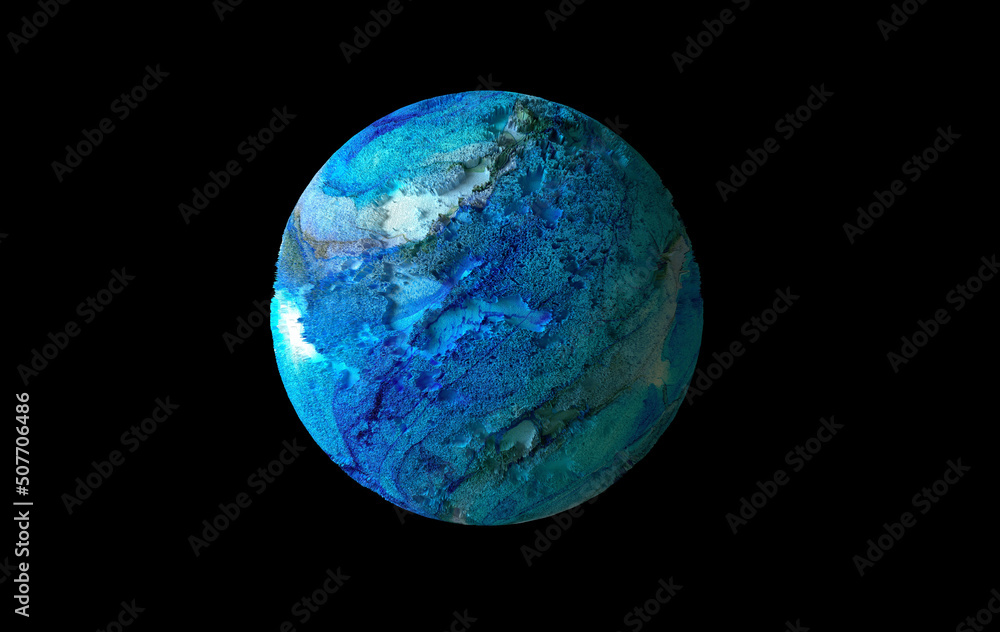 Poster abstract sphere with grungy background 3d rendering