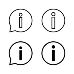 Info sign icons vector. about us sign and symbol. Faq icon