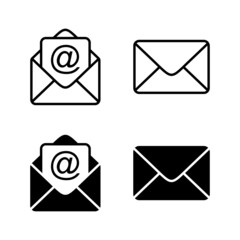 Mail icons vector. email sign and symbol. E-mail icon. Envelope icon