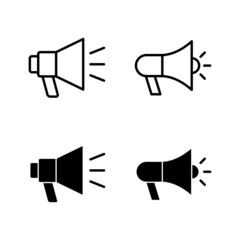 Megaphone icons vector. Loudspeaker sign and symbol