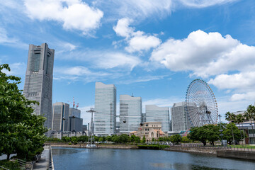 Naklejka premium 横浜 みなとみらいの風景