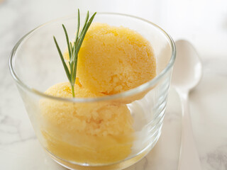 オレンジのソルベ