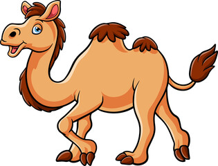 Cartoon camel isolated on white background