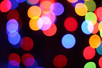 bokeh abstract light backgrounds, bokeh colorful, blurry night lights. abstraction. christmas lights