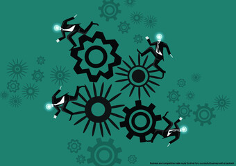 Illustration business.design modern  idea and concept think creativity. for Social network,success,plan,think,search,analyze,communicate, futuristic idea innovation technology.