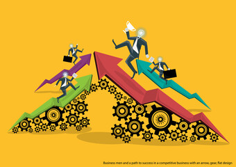 Illustration business.design modern  idea and concept think creativity. for Social network,success,plan,think,search,analyze,communicate, futuristic idea innovation technology.