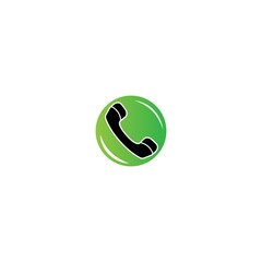 Abstract flat design simple vector ringing phone icon. Telephone