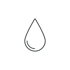 Simple water line icon. Stroke pictogram. Vector illustration isolated on a white background.