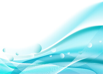 blue_green_cool_abstract_backgrounds 波ライン背景イラスト　涼しげなデザイン素材　水玉